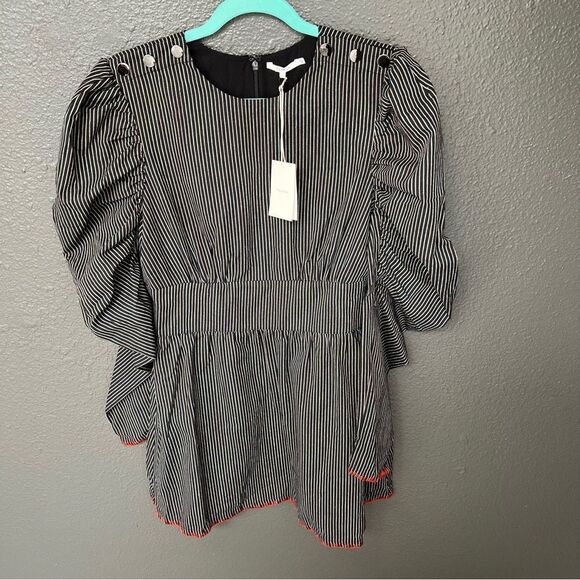 NWT Revolve x Tularosa Carla Dress in black multi stripe - Picture 4 of 16